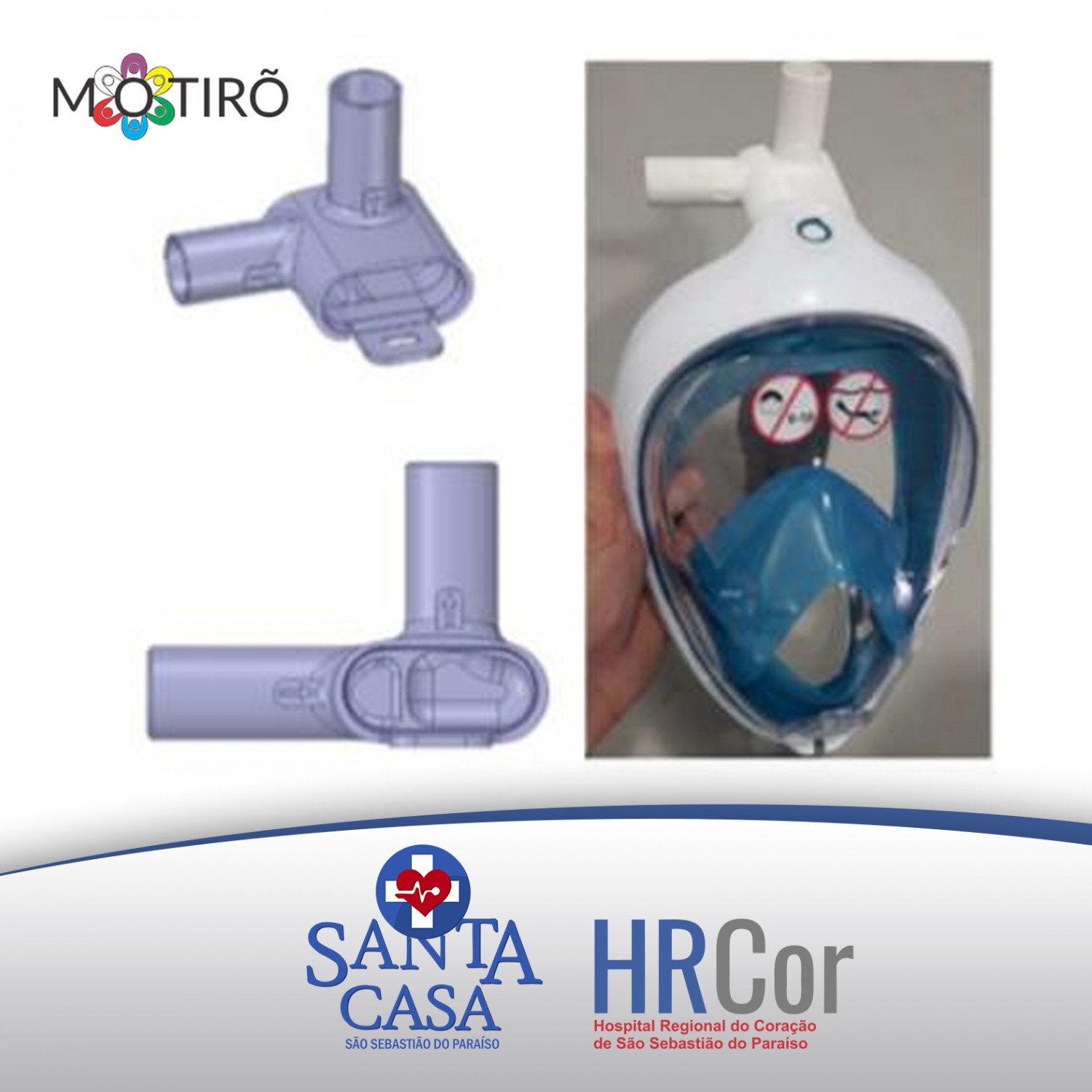 Máscaras de mergulho são adaptadas para auxiliar tratamento da Covid-19