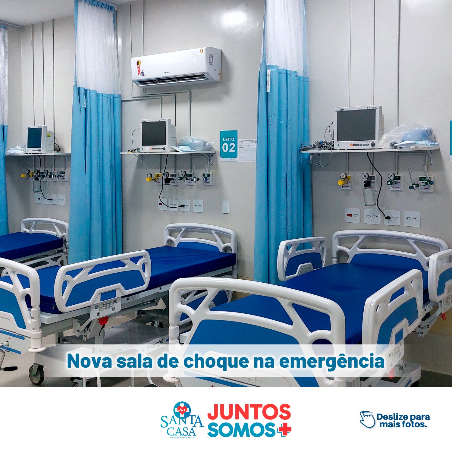 Santa Casa implanta sala de choque na emergência e amplia atendimento a pacientes graves.